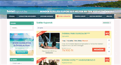 Desktop Screenshot of hotelkuponok.hu